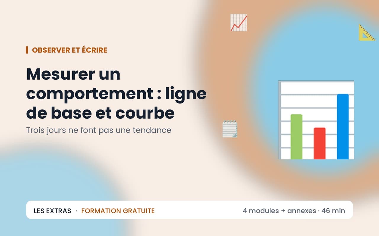 Mesurer un comportement, ligne de base et courbe